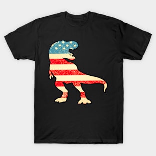 American Flag T-Rex T-Shirt